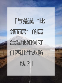 与荒漠“比邻而居”的高台湿地如何守住西北生态防线？
