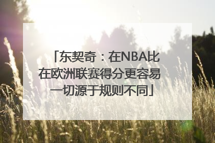 东契奇：在NBA比在欧洲联赛得分更容易 一切源于规则不同