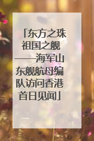 东方之珠 祖国之舰——海军山东舰航母编队访问香港首日见闻
