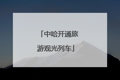中哈开通旅游观光列车