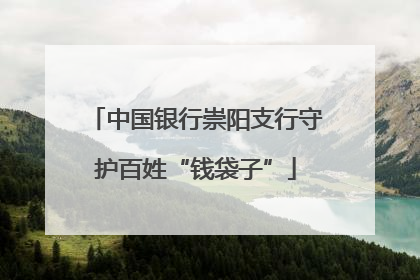 中国银行崇阳支行守护百姓“钱袋子”