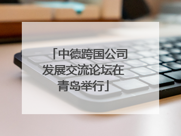 中德跨国公司发展交流论坛在青岛举行