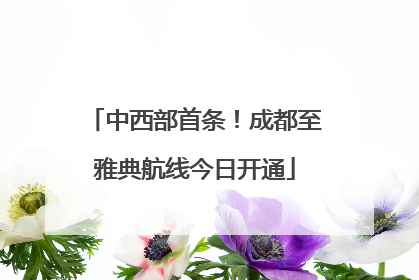 中西部首条！成都至雅典航线今日开通