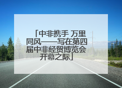 中非携手 万里同风——写在第四届中非经贸博览会开幕之际