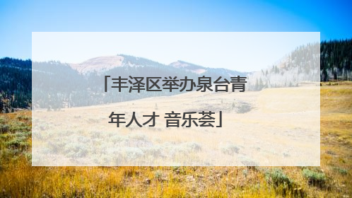 丰泽区举办泉台青年人才 音乐荟