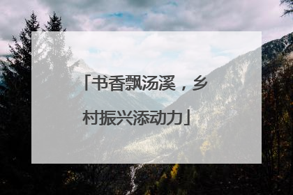 书香飘汤溪，乡村振兴添动力