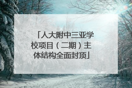 人大附中三亚学校项目（二期）主体结构全面封顶