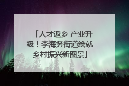 人才返乡 产业升级！李海务街道绘就乡村振兴新图景