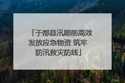 于都县汛期前高效发放应急物资 筑牢防汛救灾防线