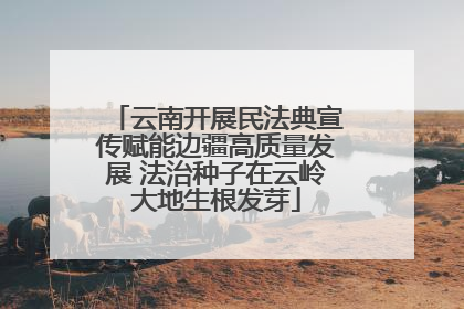 云南开展民法典宣传赋能边疆高质量发展 法治种子在云岭大地生根发芽