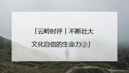 云岭时评丨不断壮大文化自信的生命力②