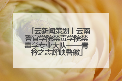 云新闻策划丨云南警官学院禁毒学院禁毒学专业大队——青衿之志辉映警徽