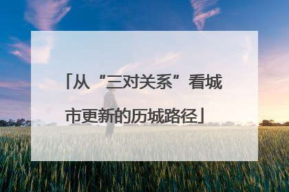 从“三对关系”看城市更新的历城路径