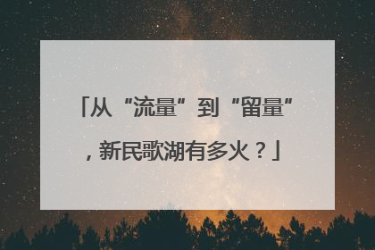 从“流量”到“留量”，新民歌湖有多火？