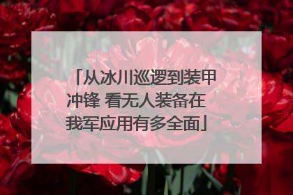 从冰川巡逻到装甲冲锋 看无人装备在我军应用有多全面