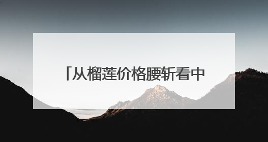 从榴莲价格腰斩看中老铁路的多重价值