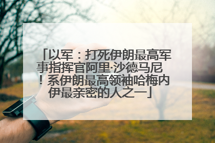 以军：打死伊朗最高军事指挥官阿里·沙德马尼！系伊朗最高领袖哈梅内伊最亲密的人之一