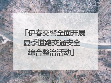 伊春交警全面开展 夏季道路交通安全综合整治活动