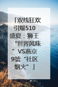 双线狂欢引爆510盛夏：狮王“世界风味”VS燕京9號“社区烟火”