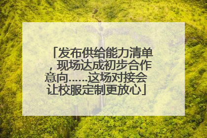 发布供给能力清单，现场达成初步合作意向……这场对接会让校服定制更放心