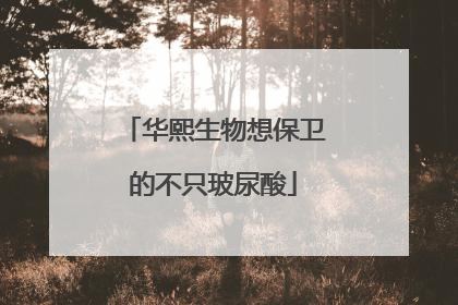 华熙生物想保卫的不只玻尿酸