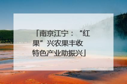 南京江宁：“红果”兴农果丰收 特色产业助振兴