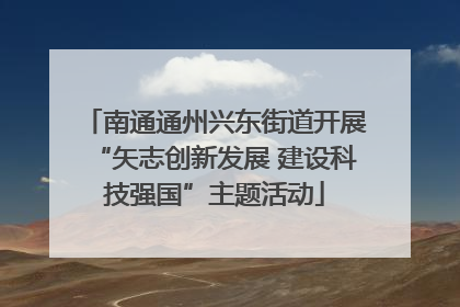 南通通州兴东街道开展“矢志创新发展 建设科技强国”主题活动