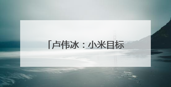 卢伟冰：小米目标2030年成为中国头部家电，非常期待和美的海尔并列