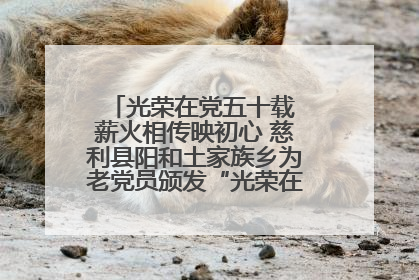 光荣在党五十载 薪火相传映初心 慈利县阳和土家族乡为老党员颁发“光荣在党50年”纪念章