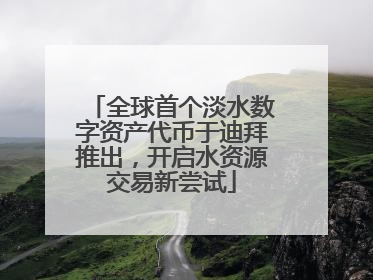 全球首个淡水数字资产代币于迪拜推出，开启水资源交易新尝试