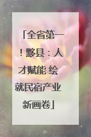 全省第一！黟县：人才赋能 绘就民宿产业新画卷