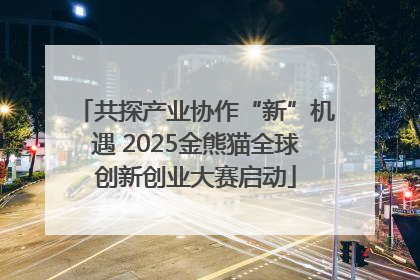 共探产业协作“新”机遇 2025金熊猫全球创新创业大赛启动