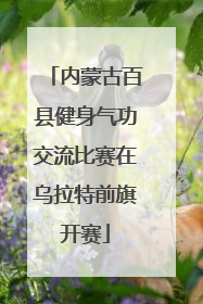 内蒙古百县健身气功交流比赛在乌拉特前旗开赛