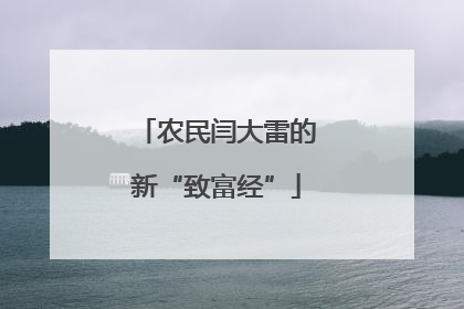 农民闫大雷的新“致富经”
