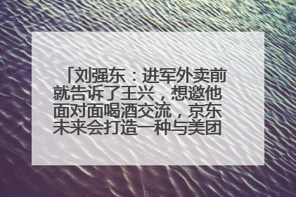 刘强东：进军外卖前就告诉了王兴，想邀他面对面喝酒交流，京东未来会打造一种与美团不同的商业模式