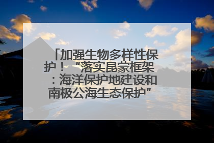 加强生物多样性保护！“落实昆蒙框架：海洋保护地建设和南极公海生态保护”主题论坛将举办