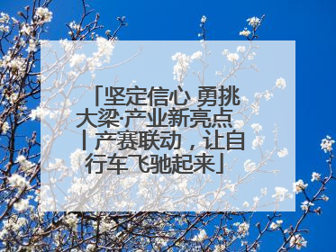 坚定信心 勇挑大梁·产业新亮点丨产赛联动，让自行车飞驰起来