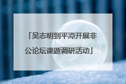 吴志明到平潭开展非公论坛课题调研活动