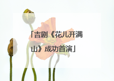 吉剧《花儿开满山》成功首演