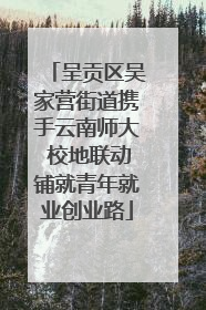 呈贡区吴家营街道携手云南师大 校地联动铺就青年就业创业路