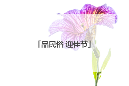 品民俗 迎佳节