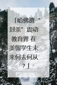 哈佛遭“封杀”震动教育界 在美留学生未来何去何从？