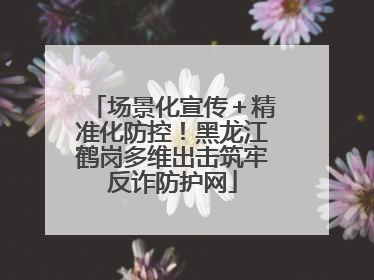 场景化宣传＋精准化防控！黑龙江鹤岗多维出击筑牢反诈防护网
