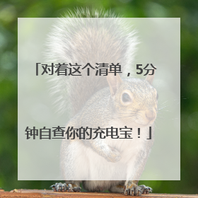 对着这个清单，5分钟自查你的充电宝！