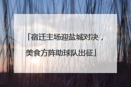 宿迁主场迎盐城对决，美食方阵助球队出征