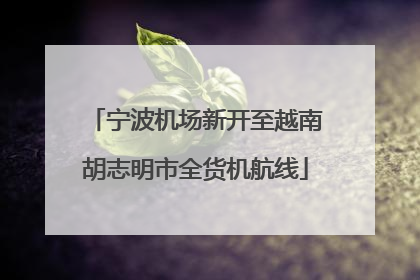 宁波机场新开至越南胡志明市全货机航线