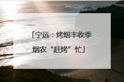 宁远：烤烟丰收季 烟农“赶烤”忙