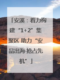安溪：着力构建“1+2”集聚区 助力“安品出海·抢占先机”
