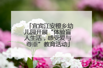 宜宾江安橙乡幼儿园开展“体验盲人生活，感受爱与尊重”教育活动