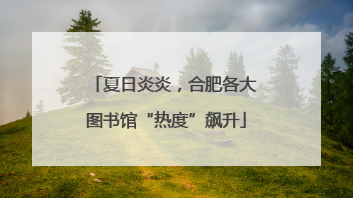 夏日炎炎，合肥各大图书馆“热度”飙升